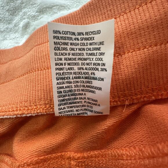 NWT All In Motion French Terry Mid Rise Shorts With Pockets Coral Orange Size 1X - Picture 11 of 11